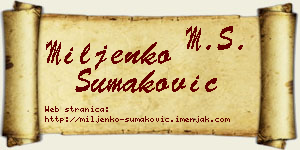 Miljenko Šumaković vizit kartica